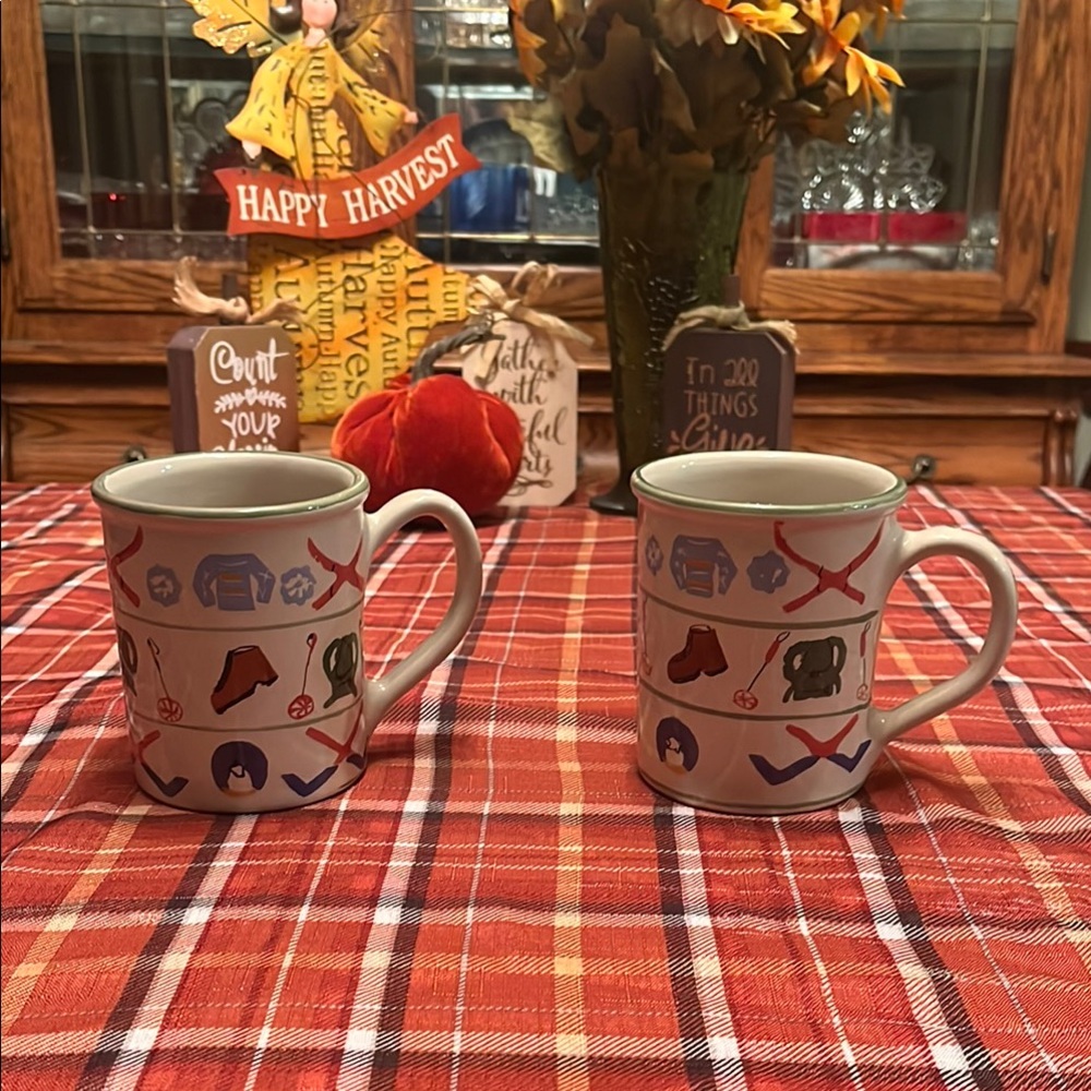 Starbucks Ski Mugs Sigbed Hand painted in Hungary
